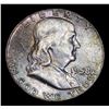 Image 2 : 1958-p Franklin Half Dollar 50c Grades Choice Unc+ FBL