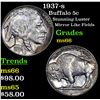Image 1 : 1937-s Buffalo Nickel 5c Grades GEM+ Unc