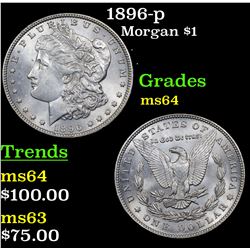 1896-p Morgan Dollar $1 Grades Choice Unc