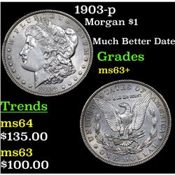 1903-p Morgan Dollar $1 Grades Select+ Unc