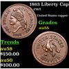 Image 1 : 1863 Liberty Cap Civil War Token 1c Grades Choice AU