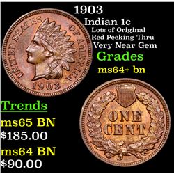 1903 Indian Cent 1c Grades Choice+ Unc BN