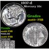 Image 1 : 1937-d Mercury Dime 10c Grades GEM+ FSB