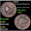 Image 1 : 1835 Coronet Head Large Cent 1c Grades vf++