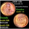Image 1 : 1909 vdb Lincoln Cent 1c Grades Gem+ Unc RB