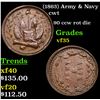 Image 1 : (1863) Army & Navy Civil War Token 1c Grades vf++