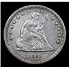 Image 2 : 1861-p Seated Liberty Quarter 25c Grades xf+