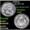 Image 1 : 1916-p Barber Dime 10c Grades Select Unc