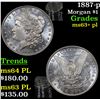 Image 1 : 1887-p Morgan Dollar $1 Grades Select Unc+ PL