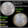 Image 1 : 1886-p Rainbow Toned Morgan Dollar $1 Grades Select+ Unc