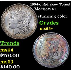 1904-o Rainbow Toned Morgan Dollar $1 Grades Select+ Unc