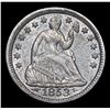 Image 2 : 1853-p Seated Liberty Half Dime 1/2 10c Grades Choice AU