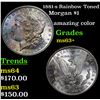 Image 1 : 1881-s RAInbow Toned Morgan Dollar $1 Grades Select+ Unc