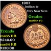 Image 1 : 1907 Indian Cent 1c Grades Choice+ Unc RB
