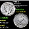 Image 1 : 1921-p Peace Dollar $1 Grades Unc Details