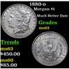 Image 1 : 1880-o Morgan Dollar $1 Grades Select Unc