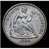 Image 2 : 1860-p Seated Liberty Dime 10c Grades Choice AU/BU Slider