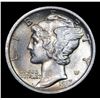 Image 2 : 1917-p Mercury Dime 10c Grades Choice Unc+ FSB