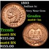 Image 1 : 1893 Indian Cent 1c Grades Choice+ Unc BN