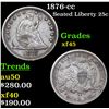 Image 1 : 1876-cc Seated Liberty Quarter 25c Grades xf+