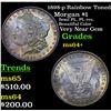 Image 1 : 1898-p Rainbow Toned Morgan Dollar $1 Grades Choice+ Unc