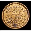 Image 2 : 1863 Robinson & Ballou, Brass Civil War Token 1c Grades Select Unc
