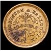 Image 3 : 1863 Robinson & Ballou, Brass Civil War Token 1c Grades Select Unc