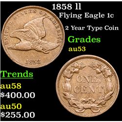 1858 ll Flying Eagle Cent 1c Grades Select AU