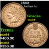 Image 1 : 1862 Indian Cent 1c Grades Select+ Unc