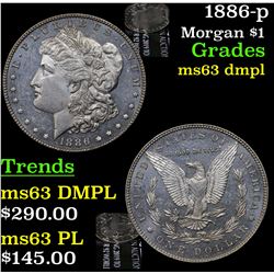 1886-p Morgan Dollar $1 Grades Select Unc DMPL