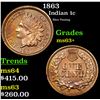 Image 1 : 1863 Indian Cent 1c Grades Select+ Unc