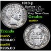 Image 1 : 1913-p Barber Dime 10c Grades Choice+ Unc