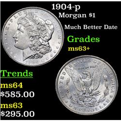 1904-p Morgan Dollar $1 Grades Select+ Unc