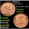 Image 1 : 1922-d Lincoln Cent 1c Grades Choice Unc RB