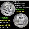 Image 1 : 1952-s Franklin Half Dollar 50c Grades Select Unc+ FBL