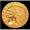 Image 2 : ***Auction Highlight*** 1915-p Gold Indian Quarter Eagle $2 1/2 Graded Select Unc By USCG (fc)