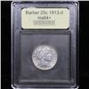 Image 4 : ***Auction Highlight*** 1913-d Barber Quarter 25c Graded Choice+ Unc By USCG (fc)