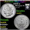 Image 1 : ***Auction Highlight*** 1894-o Morgan Dollar $1 Graded Select+ Unc By USCG (fc)