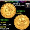 Image 1 : ***Auction Highlight*** 1907-p Gold Liberty Eagle $10 Graded Select Unc By USCG (fc)