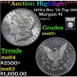 ***Auction Highlight*** 1879-s Rev '78 Top 100 Morgan Dollar $1 Graded Select+ Unc By USCG (fc)
