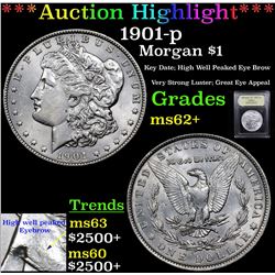 ***Auction Highlight*** 1901-p Morgan Dollar $1 Graded Select Unc By USCG (fc)