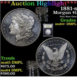 ***Auction Highlight*** 1881-s Morgan Dollar $1 Graded Choice Unc+ DMPL By USCG (fc)