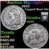 Image 1 : ***Auction Highlight*** 1833 Capped Bust Half Dollar 50c Graded Select AU By USCG (fc)