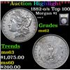 Image 1 : ***Auction Highlight*** 1882-o/s Top 100 Morgan Dollar $1 Graded Select Unc By USCG (fc)