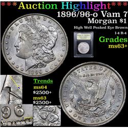 ***Auction Highlight*** 1896/96-o Vam 7 Morgan Dollar $1 Graded Select+ Unc By USCG (fc)
