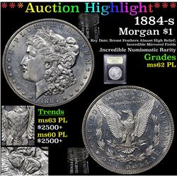 ***Auction Highlight*** 1884-s Morgan Dollar $1 Graded Select Unc PL By USCG (fc)