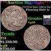 Image 1 : ***Auction Highlight*** 1795 Plain Edge, Liberty Cap Flowing Hair large cent 1c Graded vg+ By USCG (