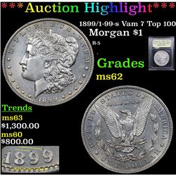 ***Auction Highlight*** 1899/1-99-s Vam 7 Top 100 Morgan Dollar $1 Graded Select Unc By USCG (fc)