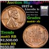 Image 1 : ***Auction Highlight*** 1927-s Lincoln Cent 1c Graded Choice+ Unc RB By USCG (fc)