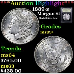 ***Auction Highlight*** 1889-s Morgan Dollar $1 Graded Select+ Unc By USCG (fc)